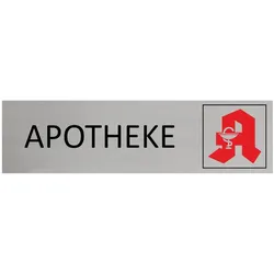 CombiCraft Aluminium Türschild Apotheke 165x45mm mit 3M-Tape