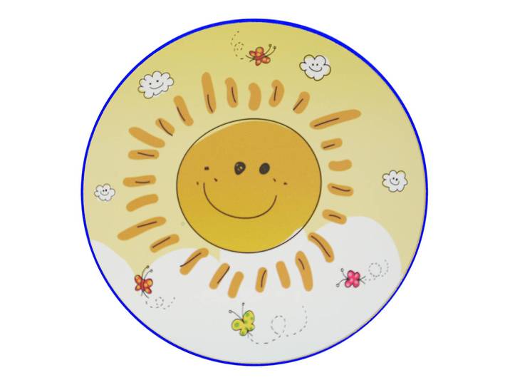 Kinderzimmerleuchte Sunny VII Weiß Kunststoffart: Polycarbonat Material: Kunststoff 25 x 8 x 25cm