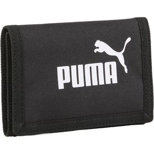 PUMA Portemonnaie Phase Wallet, schwarz, aus Polyester, mit Münzfach, 3 Karten- und Ausweisfächer