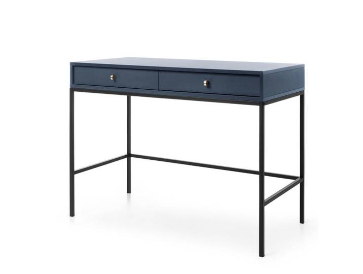 Komodee Schminktisch Moncton Toa1-2S Metalgriffe, Dunkelblau, Metall, 104x78x50 cm, Schlafzimmer, Schminktische
