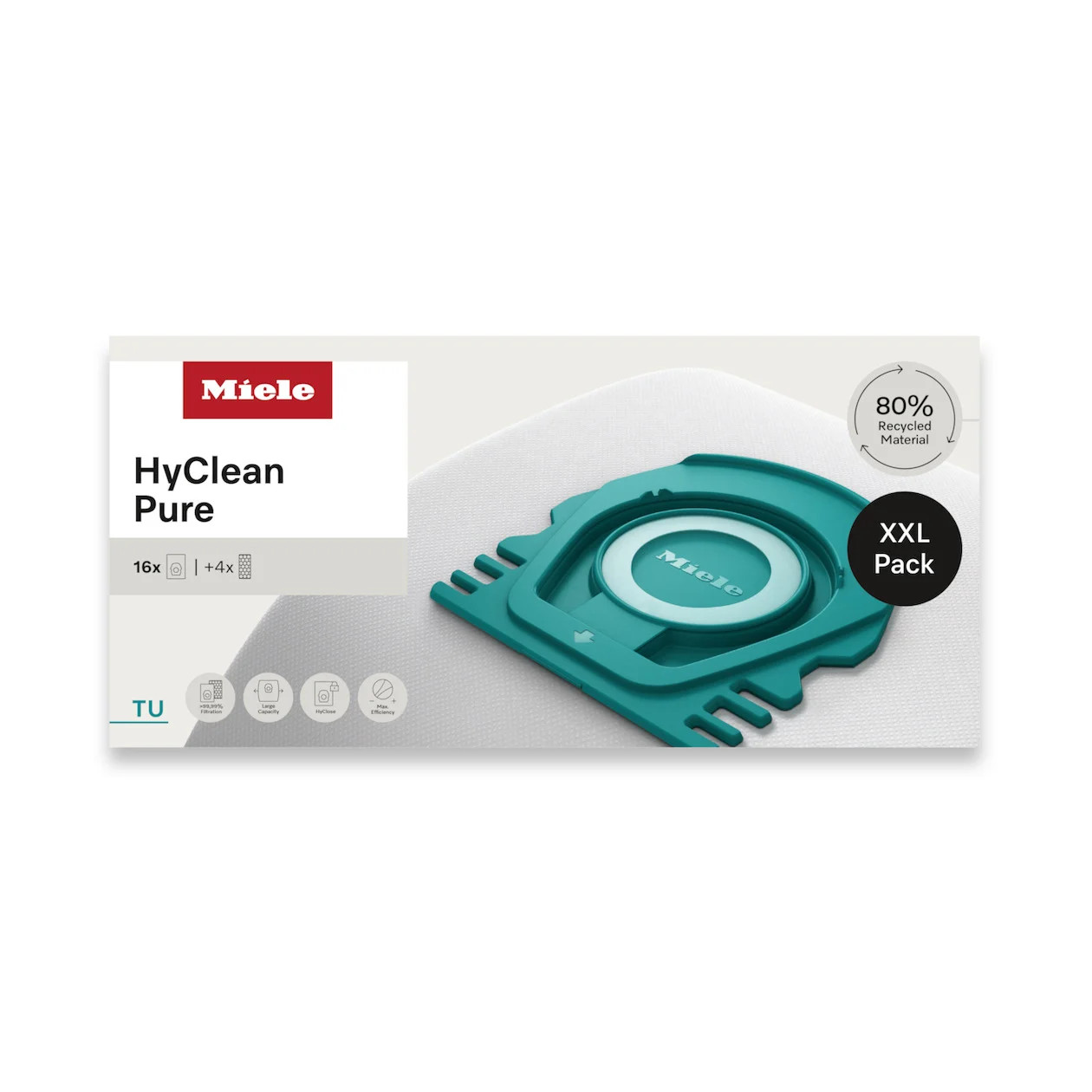 Miele XXL HyClean Pure TU Stofzak - Turquoise