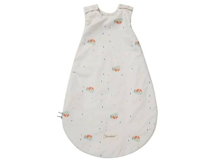 Sterntaler Babyschlafsack 62/68cm Fuchs Filou - Leichter Schlafsack 1,5 TOG - Unisex Übergangsschlafsack - Hydrocool-Futter - 2-Wege-Reißverschluss, Druckknöpfe & Kabelöffnung, lichtgrau