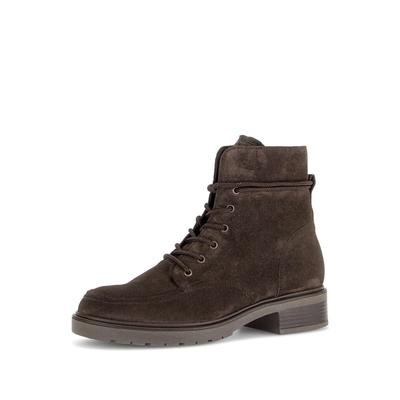 Schnürstiefelette GABOR "Schnürstiefelette", Damen, Gr. 39, braun, Schuhe Schnürstiefelette