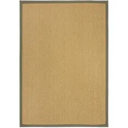 OUTDOORTEPPICH Waschbar KEER, mit Bordüre, Natur-Grün, 160 x 230 cm