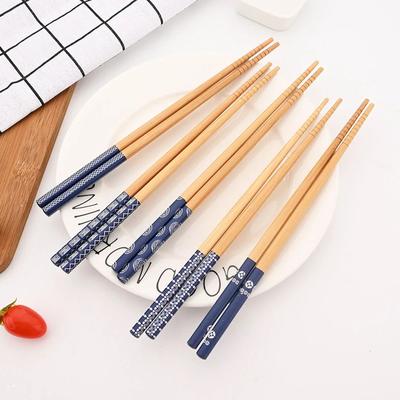 Inspired Finds 5 Pairs Reusable Bamboo Chopsticks Japanese Style Natural Wooden Sushi Chopsticks Set With Cat & Flower Designs cat
