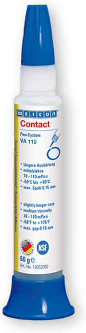 WEICON VA 110 Cyanacrylat-Klebstoff, Sekundenkleber für den Lebensmittel- und Trinkwasserbereich, 60 g (12052060)