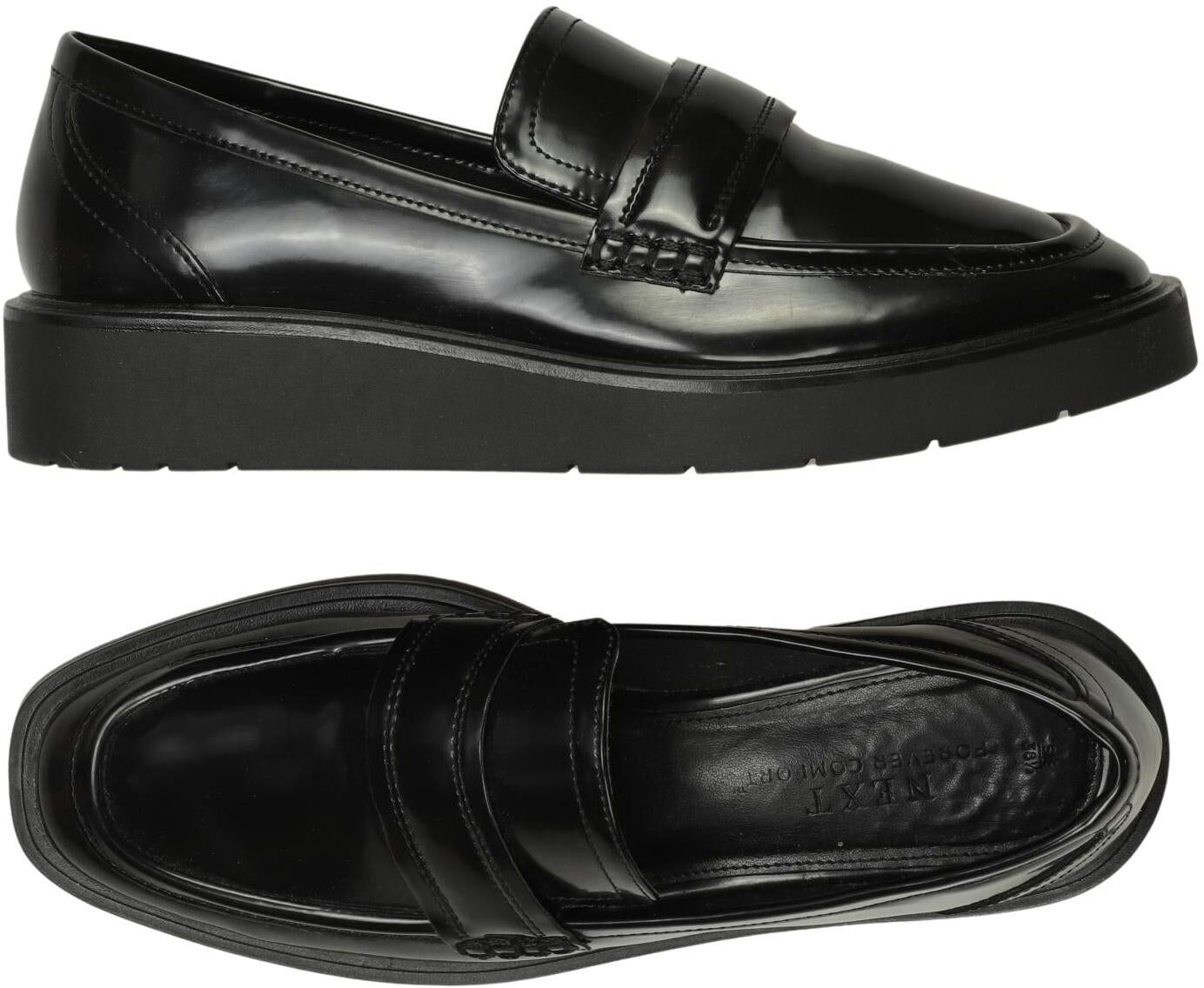 Next Damen Halbschuh, Schwarz, Gr. EU 38.5, kein / Etikett - Second Hand