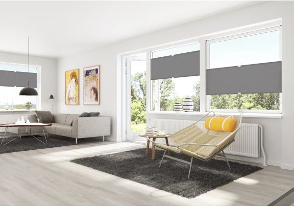 Debel Flex Plisségardin, 60x130 Cm, Grå