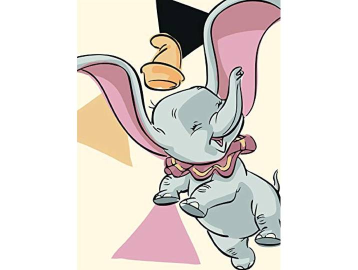 Disney Wandbild von Komar Dumbo Angles Kinderzimmer, Babyzimmer, Dekoration, Kunstdruck Größe 30x40cm (Breite x Höhe) ohne Rahmen WB025-30x40