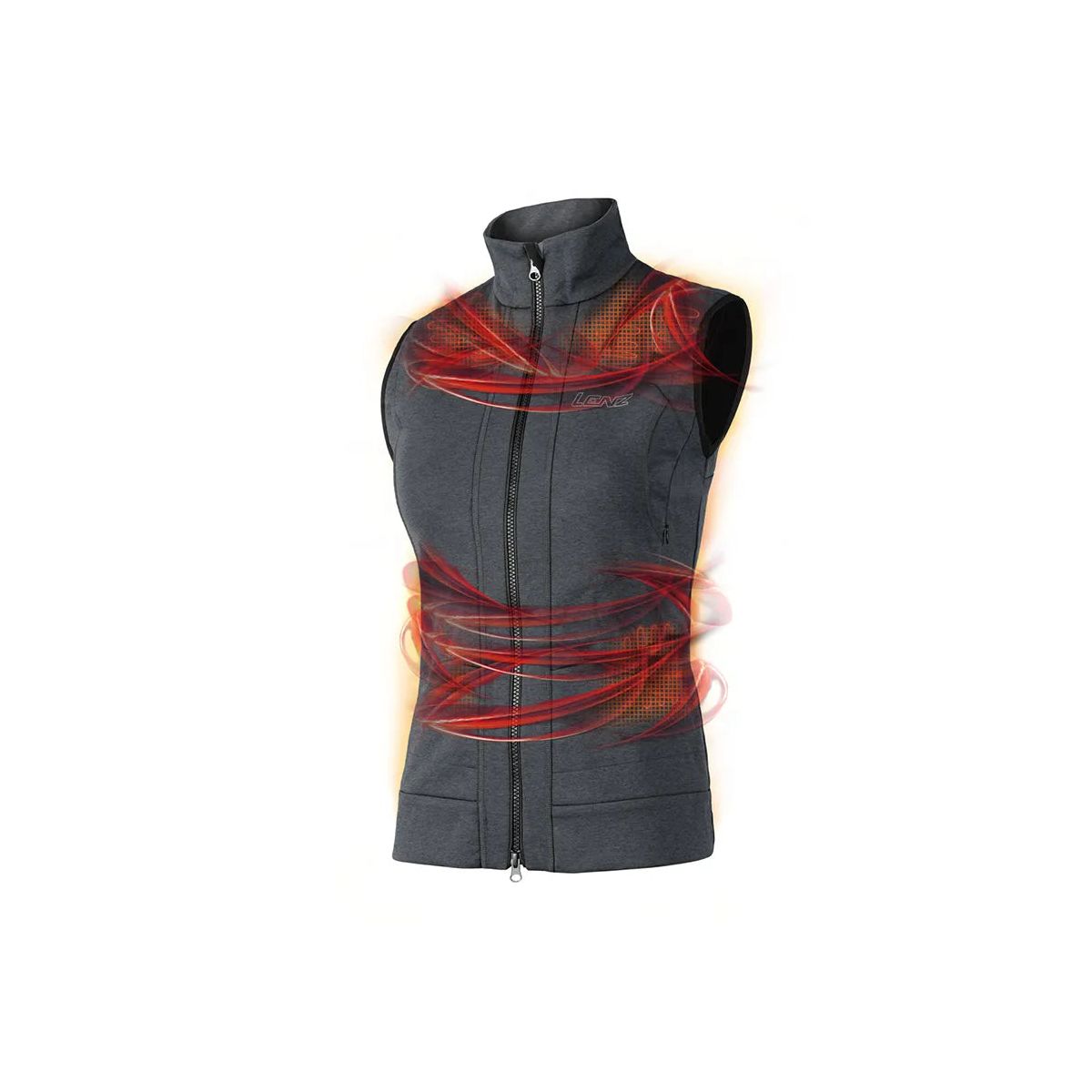 Lenz Heat Vest 2.0 Women + Pair of Heat pad schwarz/grau melange XS 1945-XS