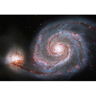 Fototapete PAPERMOON "PLANETEN-ERDE GALAXIE MILCH STRAßE WELTALL UNIVERSUM", bunt, B:3,5m L:2,6m, Vlies, Tapeten
