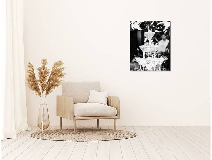 Metallbild Champagne Piramid Dibond Aluminium, lackiert Multicolor 40 x 50cm