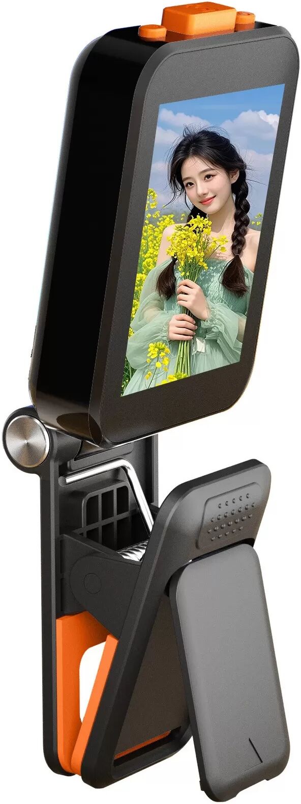 INF Mini Selfie Sharing Bildschirm mit Ton und Clip - Begleiter für Handy-Selfies/Live-Streaming