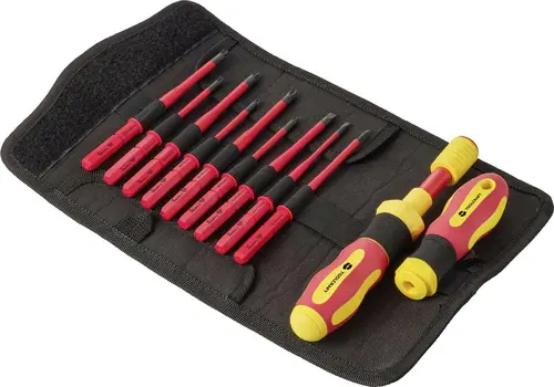 TOOLCRAFT Elektrotechnik und Feinwerktechnik, VDE, Werkstatt Umsteck-Schraubendreher-Set 11teilig 1 - 5 Nm DIN VDE 0682