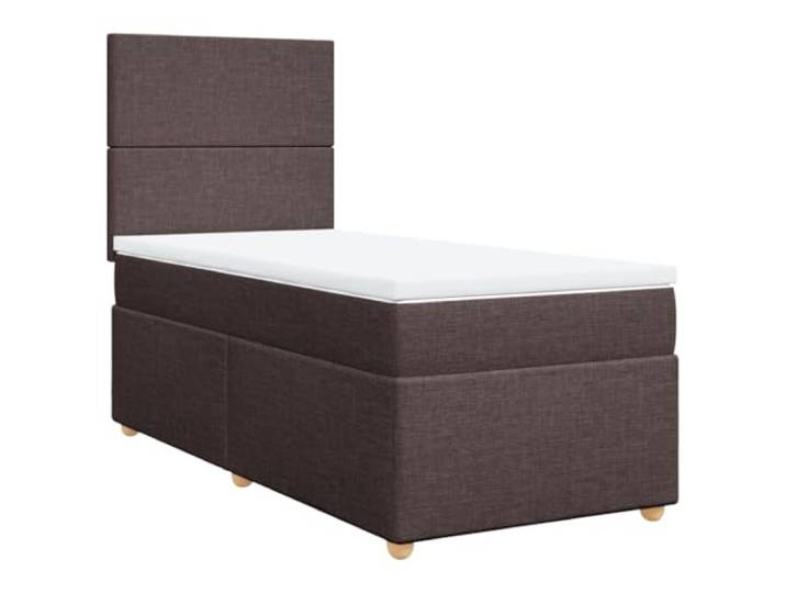 PUGYNBK Boxspringbett, Taschenfederkernmatratze, 90 x 190 cm Verstellbares Kopfteil, waschbarer Matratzenschoner, Lattenrost, atmungsaktives Polyester