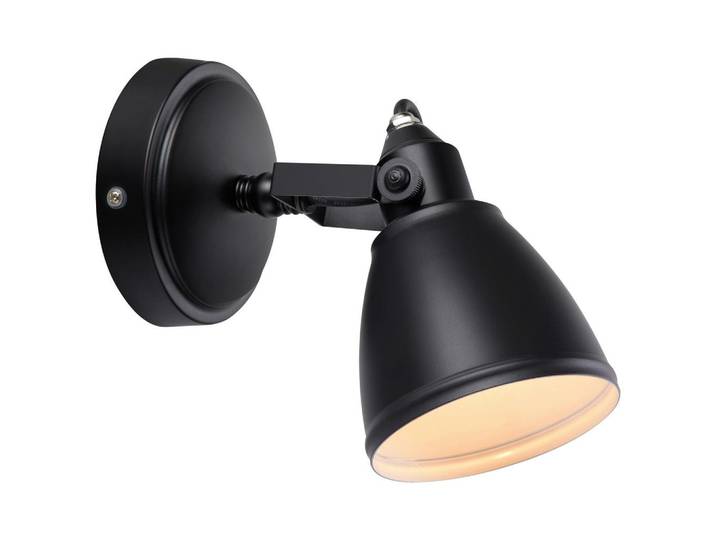 Markslöjd Wandleuchte Fjällbacka, Schwarz, rund, 12x20.5x26 cm, ohne Chemie, Lampen & Leuchten, Innenbeleuchtung, Spots & Strahler, Wandstrahler