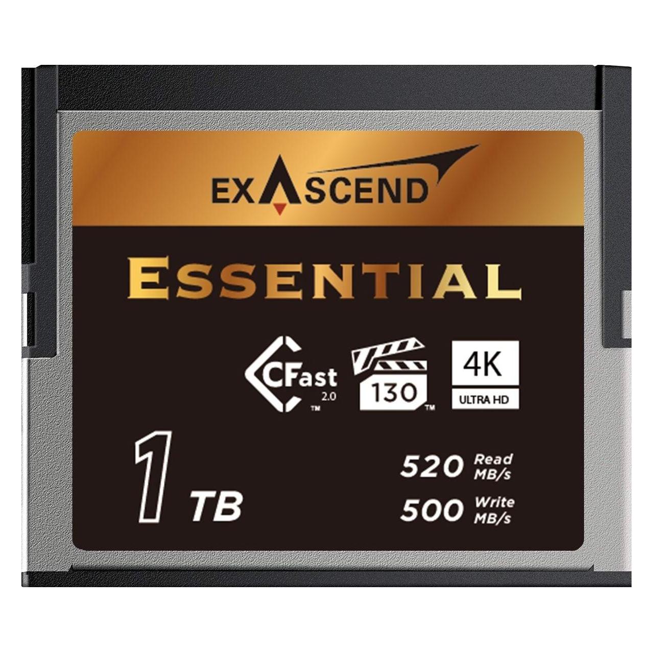 Exascend CFast Card 2.0 1TB R550/W530 Essential Serie (Neuheit) (1000 GB, CFast 2.0) (ES117862)