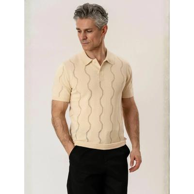 Kurzarmhemd TEESHOPPEN "TEESHOPPEN Polo shirt Polo", Herren, Gr. XL, Normalgrößen, beige, Obermaterial: 100% Baumwolle, Hemden