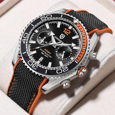 Youfap Market Men Brand Multifunctional Sports Watch, Waterproof Quartz Chronograph With Luminous Display black