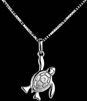Edenly Baby SchildkrÃ¶te - groÃŸe - WeiÃŸgold - 9 Karat