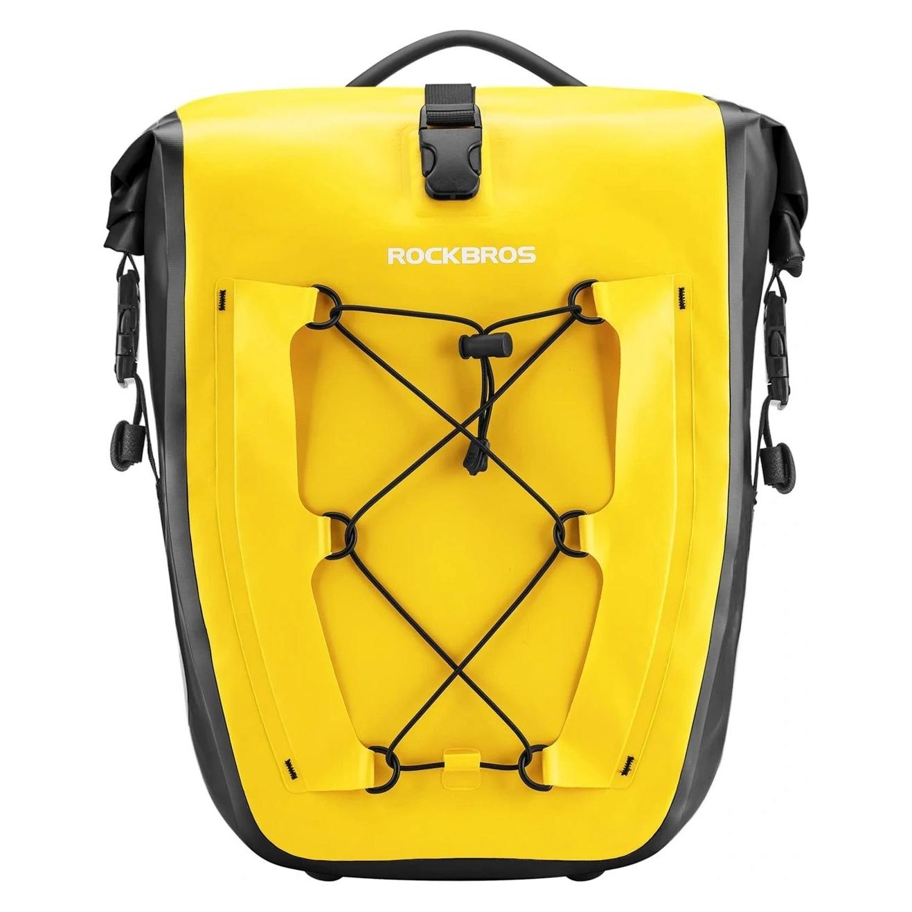 Rockbros Other goods 30140022005 Waterproof Bicycle Pannier 25-32L - Yellow (25 l, Gepäckträgertasche) (ROCKBROS)