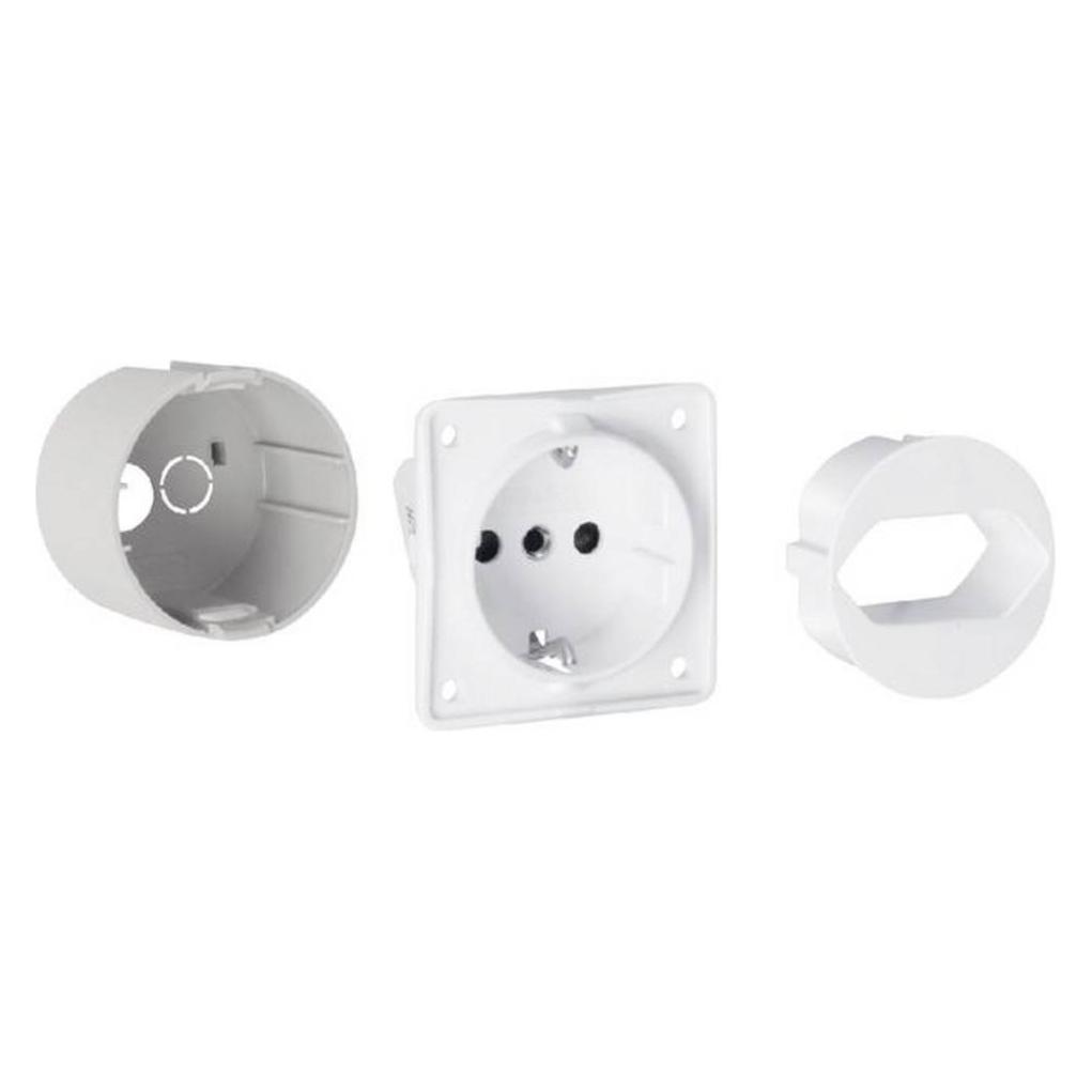 Hager HAG VZ00HD Ausbaupaket Steckdose Schuko für volta.hybrid mit Euroadapter (VZ00HD)