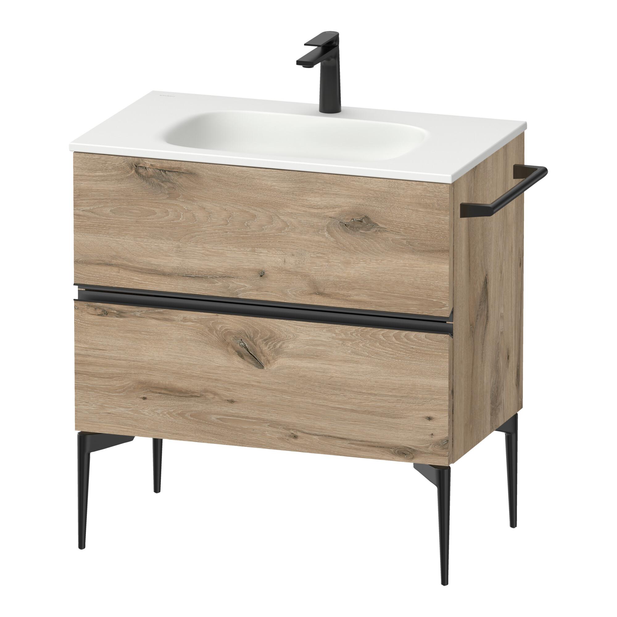 Duravit Waschtischunterschrank wandhängend Sivida 81x59,2x47,7cm, 2 Schub., E Marm, Gr. sw (SV46510BD550000)