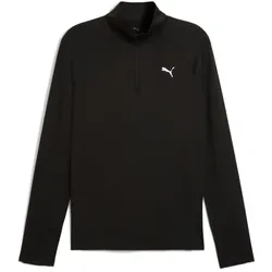 PUMA Run Velocity Cloudspun 1/4-Zip langarm Laufshirt Herren 01 - PUMA black S