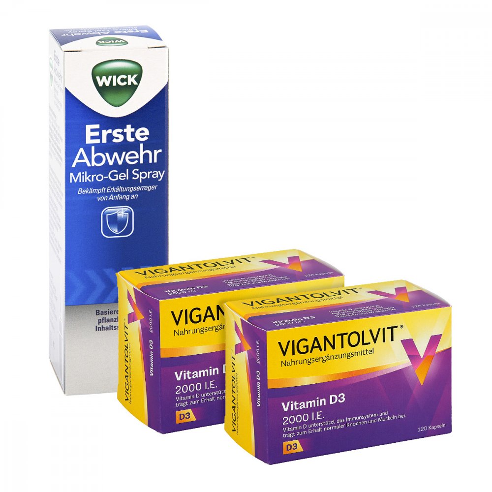 WICK Pharma - Zweigniederlassung der Procter & Gam Wick erste Abwehr +2x Vigantolvit 120St. 08101074