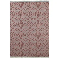 Outdoorteppich Rubik rot/grau B 200 x L 300 cm 200x0.5
