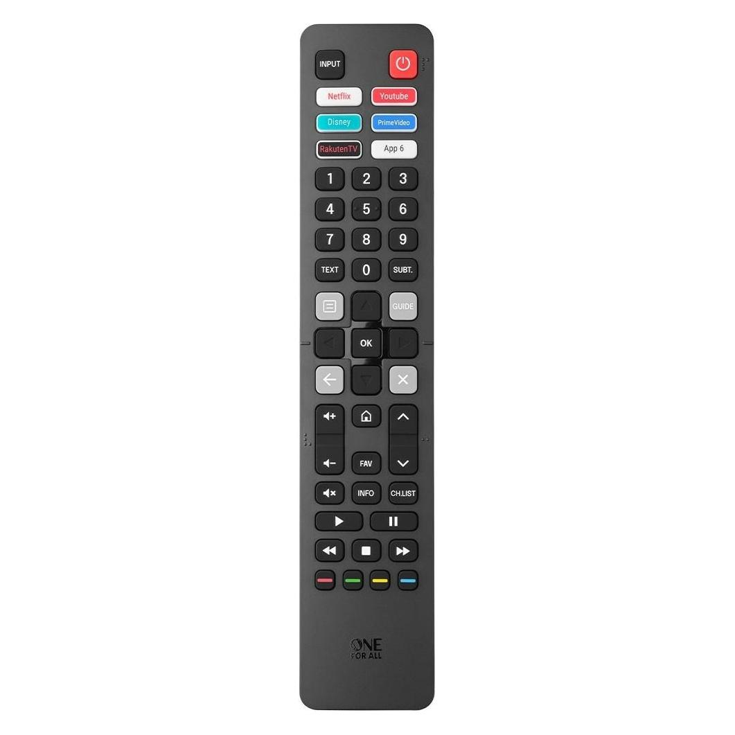 One for All Hisense 2.0 Ersatzfernbedienung URC 4916 (Gerätespezifische Fernbedienung, Infrarot) (URC4916)