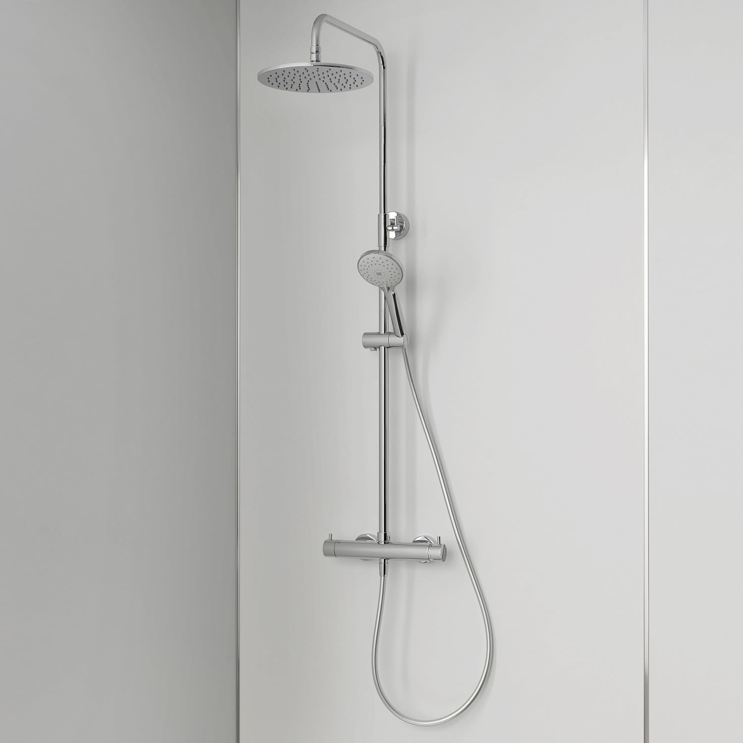 HSK Shower Set Model RS 200 Mix, overhead shower super flat, round 25 cm
