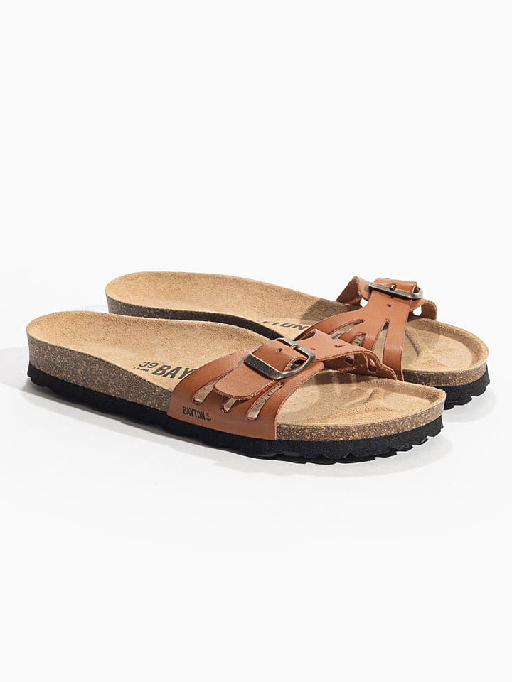 BAYTON Pantoletten "Anita" in Camel - 39