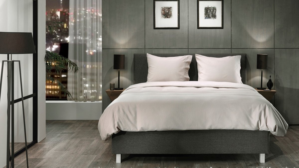 Yellow Cialda Dekbedovertrek Lits-Jumeaux Tweepersoons Silver Grey 240 x 220 cm