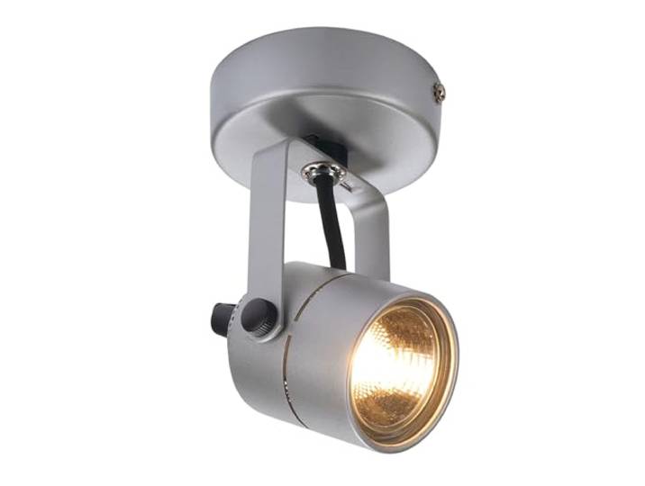 SLV 132024 applique SPOT 79 / Éclairage plafonnier d'intérieur\, lampe en saillie murale\, projecteur plafond / GU10 50W gris\, Aluminium\, 8.5 x 8.5 x 2.5 cm