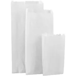 Brot Papiertüte 14x6x34cm 35g Weiß 1000un