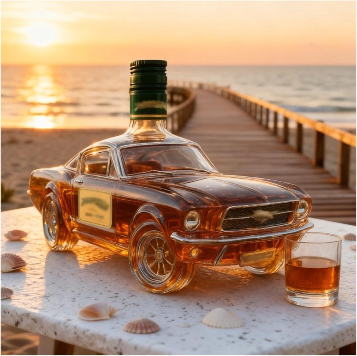 Unieke 3D Whiskey Decanter van Handgeblazen Glas voor Bar Decoratie en Cadeaus