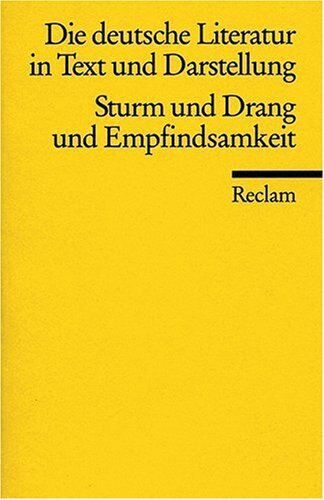 Ulrich Karthaus - Die deutsche Literatur. Ein Abriss in Text und Darstellung: Sturm und Drang und Empfindsamkeit: BD 6 - Preis vom 09.10.2026 07:28:09 h