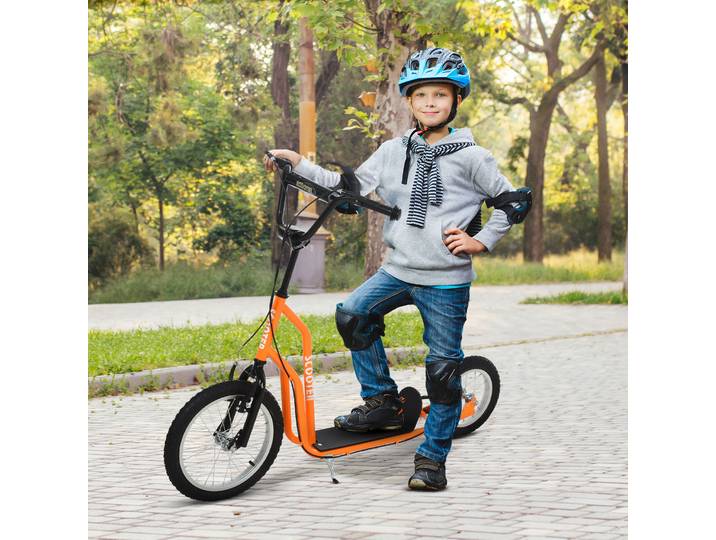HOMCOM Trottinette Enfants Ajustable Pneus Gonflables Robuste