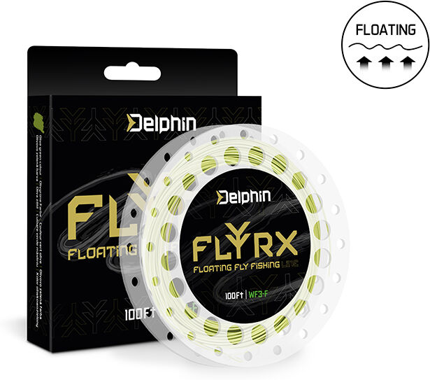Tresse mouche Delphin FLYRX WF5-F / 100 FT Lime, Black, Gray WF5-F / 100 FT