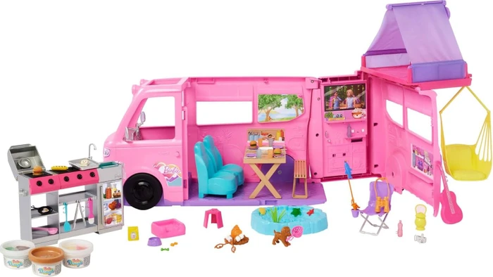 Barbie Dream Caravan, Zelt, Schaukel, Grill und Zubehör