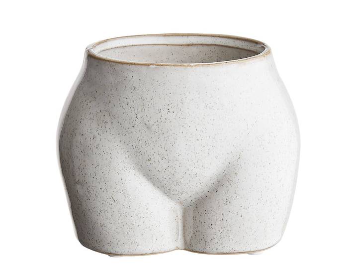 Blumentopf 12 x 14 x 11cm Beige/Beige