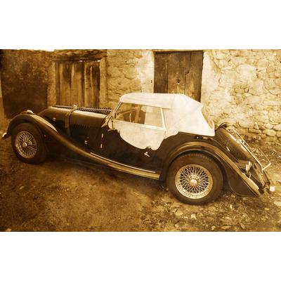 Fototapete PAPERMOON "OLDTIMER MG CABRIO", bunt, B:4m L:2,6m, Vlies, Tapeten