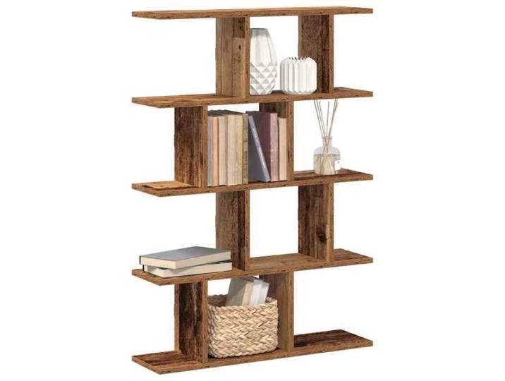 Étagère cube murale 12 compartiments vieux bois bois ingénierie 860020