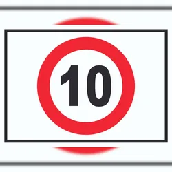 HB-Druck Tempo 10 km/h Geschwindigkeitsbegrenzung Schild Symbol A2 (420x594mm)