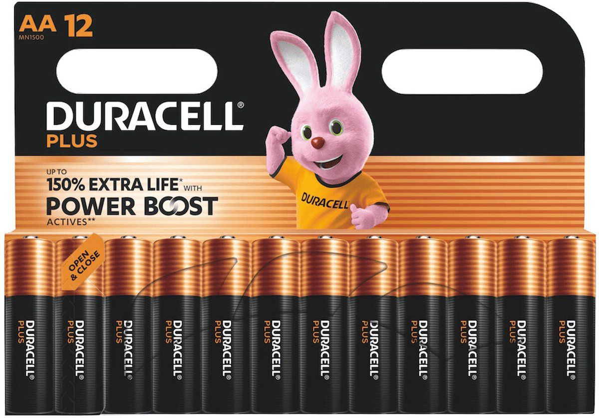 Duracell Alkaline Batterijen Plus AA 120 - 12 stuks