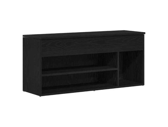 Bonne qualité - Banc à chaussures - BONNIE - Commode à chaussures chêne noir 102x30 5x45cm - Bois d'ingénierie - Meuble d'entrée