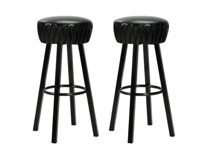 GHVBNMF Barhocker 2er Set Industrie Design Bistrohocker Schwarz Bequeme Sitzgelegenheit mit Polsterung und Fußstütze für Esszimmer, Küche, Hausbar, Pubs sowie kleine Räume.