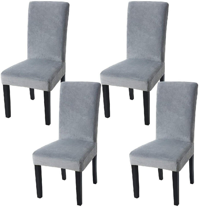 17 Stories Polyester Box Cushion Dining Chair Slipcover Grey 60cm H X 50cm W X 50cm D