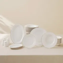 Karaca Lexi Gold 56-teiliges Tafelgeschirr-Set für 12 Personen